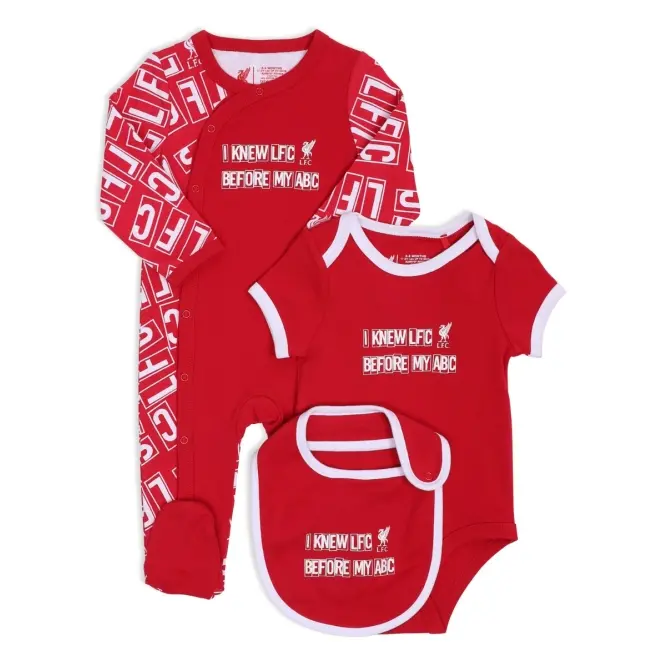 Liverpool Football Kits Shop - LFC 3 Piece Set Red Official Liverpool Third Kits & Football Shirts