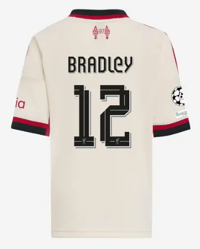 Liverpool Football Kits Shop - LFC adidas Kids 25/26 Away Mini Kit – 12 – Conor Bradley – UEFA Champions League Official Liverpool Third Kits & Football Shirts