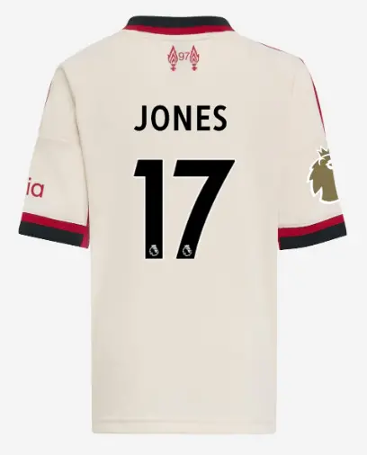 Liverpool Football Kits Shop - LFC adidas Kids 25/26 Away Mini Kit – 17 – Curtis Jones – Premier League Official Liverpool Third Kits & Football Shirts