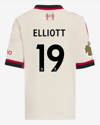 Liverpool Football Kits Shop - LFC adidas Kids 25/26 Away Mini Kit – 19 – Harvey Elliott – Premier League Official Liverpool Third Kits & Football Shirts