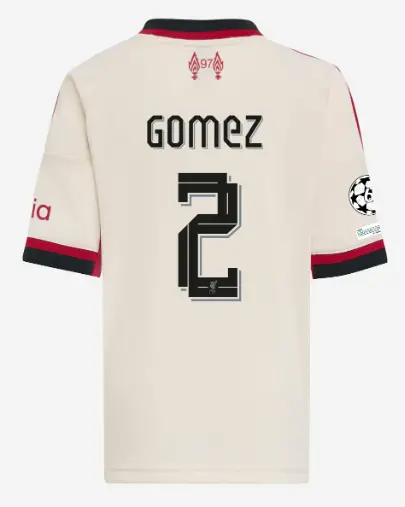 Liverpool Football Kits Shop - LFC adidas Kids 25/26 Away Mini Kit – 2 – Joe Gomez – UEFA Champions League Official Liverpool Third Kits & Football Shirts