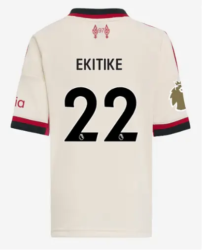 Liverpool Football Kits Shop - LFC adidas Kids 25/26 Away Mini Kit – 22 – Hugo Ekitike – Premier League Official Liverpool Third Kits & Football Shirts