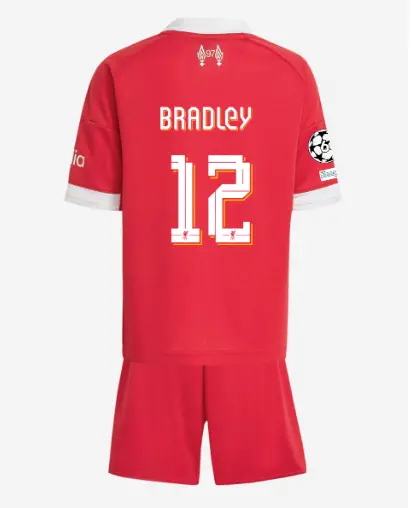 Liverpool Football Kits Shop - LFC adidas Kids 25/26 Home Mini Kit – 12 – Conor Bradley – UEFA Champions League Official Liverpool Third Kits & Football Shirts