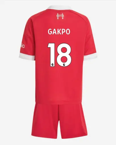 Liverpool Football Kits Shop - LFC adidas Kids 25/26 Home Mini Kit – 18 – Cody Gakpo Official Liverpool Third Kits & Football Shirts
