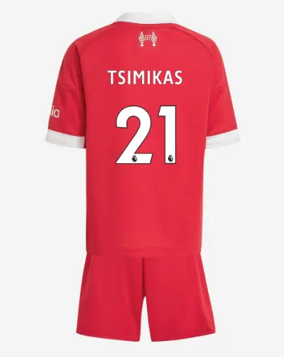 Liverpool Football Kits Shop - LFC adidas Kids 25/26 Home Mini Kit – 21 – Kostas Tsimikas Official Liverpool Third Kits & Football Shirts