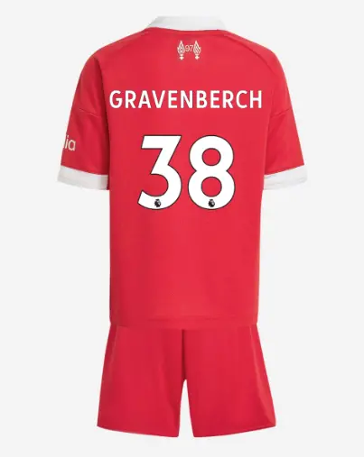 Liverpool Football Kits Shop - LFC adidas Kids 25/26 Home Mini Kit – 38 – Ryan Gravenberch Official Liverpool Third Kits & Football Shirts