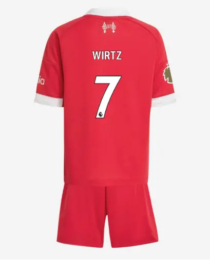 Liverpool Football Kits Shop - LFC adidas Kids 25/26 Home Mini Kit – 7 – Florian Wirtz – Premier League Official Liverpool Third Kits & Football Shirts