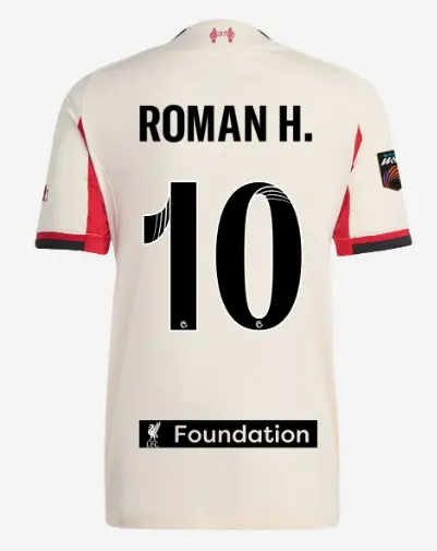 Liverpool Football Kits Shop - LFC adidas Mens 25/26 Authentic Away Jersey – 10 – Sophie Roman Haug – LFC Foundation Patch Official Liverpool Third Kits & Football Shirts