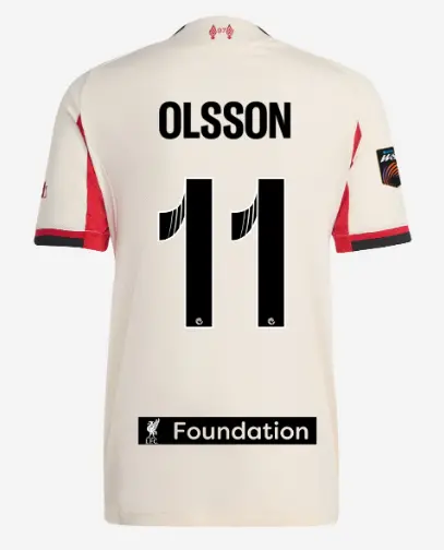 Liverpool Football Kits Shop - LFC adidas Mens 25/26 Authentic Away Jersey – 11 – Beata Olsson – LFC Foundation Patch Official Liverpool Third Kits & Football Shirts