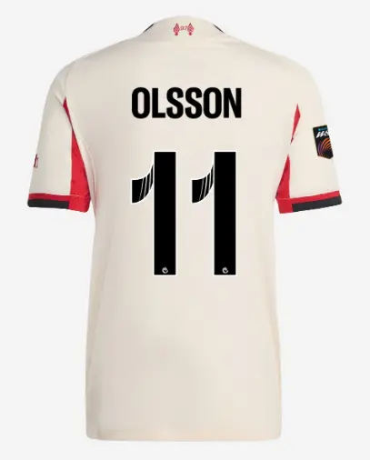 Liverpool Football Kits Shop - LFC adidas Mens 25/26 Authentic Away Jersey – 11 – Beata Olsson – Womens Super League Official Liverpool Third Kits & Football Shirts