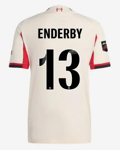 Liverpool Football Kits Shop - LFC adidas Mens 25/26 Authentic Away Jersey – 13 – Mia Enderby – Womens Super League Official Liverpool Third Kits & Football Shirts
