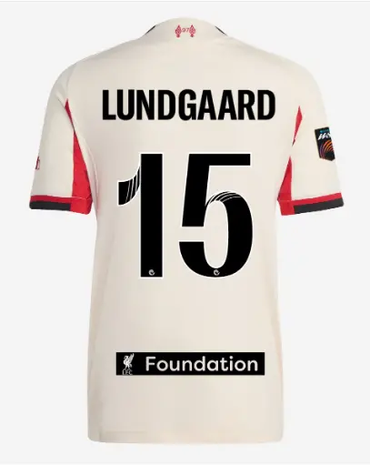 Liverpool Football Kits Shop - LFC adidas Mens 25/26 Authentic Away Jersey – 15 – Sofie Lundgaard – LFC Foundation Patch Official Liverpool Third Kits & Football Shirts