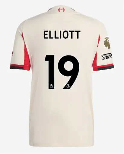 Liverpool Football Kits Shop - LFC adidas Mens 25/26 Authentic Away Jersey – 19 – Harvey Elliott – Premier League Official Liverpool Third Kits & Football Shirts