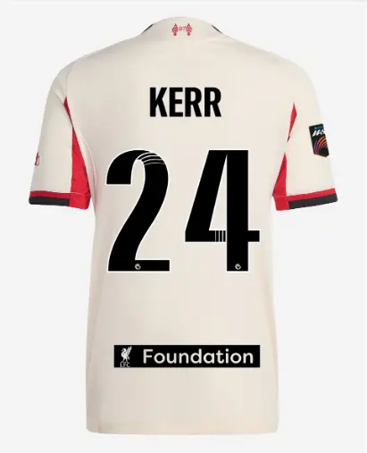 Liverpool Football Kits Shop - LFC adidas Mens 25/26 Authentic Away Jersey – 24 – Sam Kerr – LFC Foundation Patch Official Liverpool Third Kits & Football Shirts