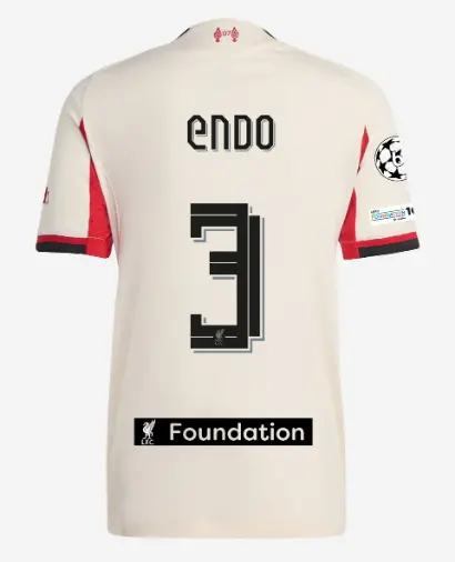 Liverpool Football Kits Shop - LFC adidas Mens 25/26 Authentic Away Jersey – 3 – Wataru Endo – LFC Foundation Patch Official Liverpool Third Kits & Football Shirts