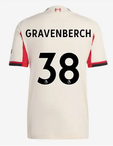 Liverpool Football Kits Shop - LFC adidas Mens 25/26 Authentic Away Jersey – 38 – Ryan Gravenberch Official Liverpool Third Kits & Football Shirts