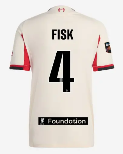 Liverpool Football Kits Shop - LFC adidas Mens 25/26 Authentic Away Jersey – 4 – Grace Fisk – LFC Foundation Patch Official Liverpool Third Kits & Football Shirts