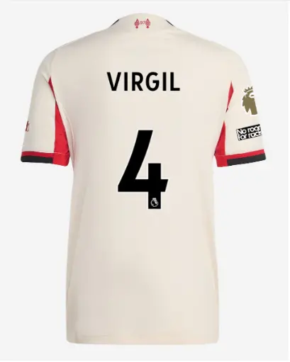 Liverpool Football Kits Shop - LFC adidas Mens 25/26 Authentic Away Jersey – 4 – Virgil Van Dijk – Premier League Official Liverpool Third Kits & Football Shirts