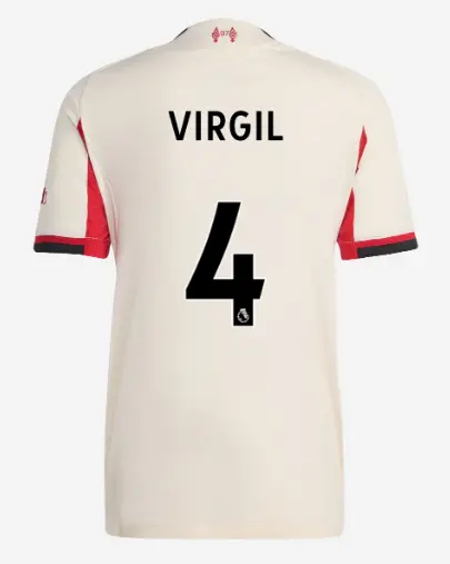 Liverpool Football Kits Shop - LFC adidas Mens 25/26 Authentic Away Jersey – 4 – Virgil Van Dijk Official Liverpool Third Kits & Football Shirts