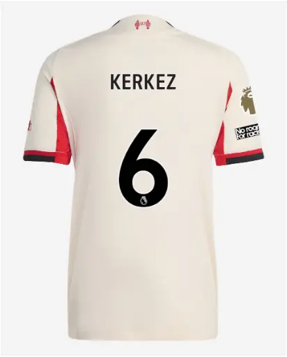 Liverpool Football Kits Shop - LFC adidas Mens 25/26 Authentic Away Jersey – 6 – Milos Kerkez – Premier League Official Liverpool Third Kits & Football Shirts
