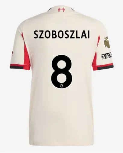 Liverpool Football Kits Shop - LFC adidas Mens 25/26 Authentic Away Jersey – 8 – Dominik Szoboszlai – Premier League Official Liverpool Third Kits & Football Shirts