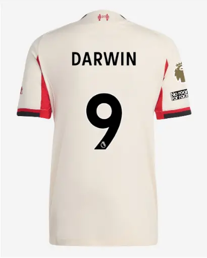 Liverpool Football Kits Shop - LFC adidas Mens 25/26 Authentic Away Jersey – 9 – Darwin Nuuez – Premier League Official Liverpool Third Kits & Football Shirts