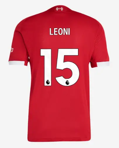 Liverpool Football Kits Shop - LFC adidas Mens 25/26 Authentic Home Jersey – 15 – Giovanni Leoni Official Liverpool Third Kits & Football Shirts