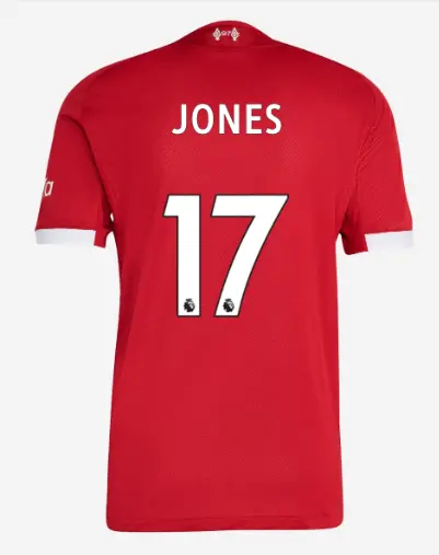 Liverpool Football Kits Shop - LFC adidas Mens 25/26 Authentic Home Jersey – 17 – Curtis Jones Official Liverpool Third Kits & Football Shirts