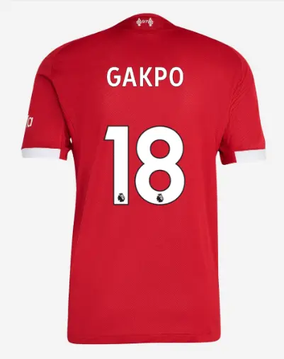 Liverpool Football Kits Shop - LFC adidas Mens 25/26 Authentic Home Jersey – 18 – Cody Gakpo Official Liverpool Third Kits & Football Shirts