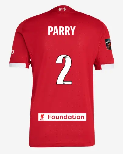 Liverpool Football Kits Shop - LFC adidas Mens 25/26 Authentic Home Jersey – 2 – Lucy Parry – LFC Foundation Patch Official Liverpool Third Kits & Football Shirts