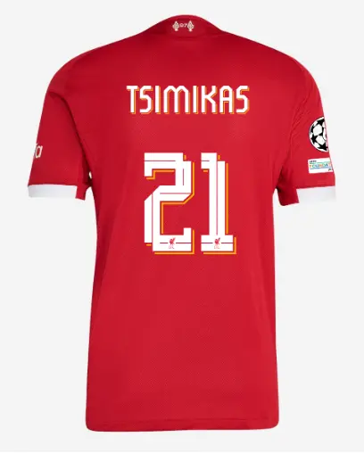 Liverpool Football Kits Shop - LFC adidas Mens 25/26 Authentic Home Jersey – 21 – Kostas Tsimikas – UEFA Champions League Official Liverpool Third Kits & Football Shirts