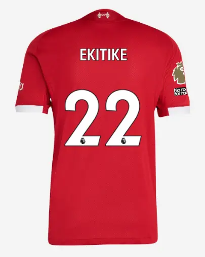 Liverpool Football Kits Shop - LFC adidas Mens 25/26 Authentic Home Jersey – 22 – Hugo Ekitike – Premier League Official Liverpool Third Kits & Football Shirts