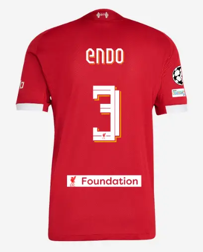 Liverpool Football Kits Shop - LFC adidas Mens 25/26 Authentic Home Jersey – 3 – Wataru Endo – LFC Foundation Patch Official Liverpool Third Kits & Football Shirts