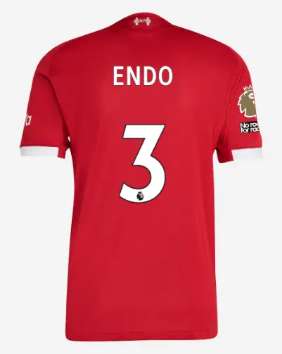Liverpool Football Kits Shop - LFC adidas Mens 25/26 Authentic Home Jersey – 3 – Wataru Endo – Premier League Official Liverpool Third Kits & Football Shirts