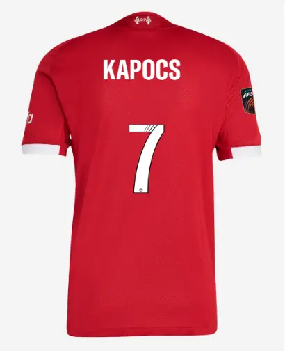 Liverpool Football Kits Shop - LFC adidas Mens 25/26 Authentic Home Jersey – 7 – Cornelia Kapocs – Womens Super League Patch Official Liverpool Third Kits & Football Shirts