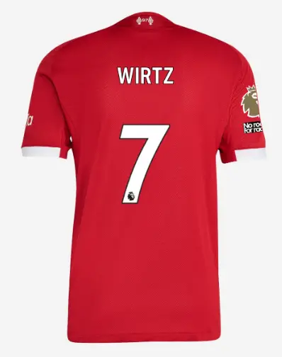 Liverpool Football Kits Shop - LFC adidas Mens 25/26 Authentic Home Jersey – 7 – Florian Wirtz – Premier League Official Liverpool Third Kits & Football Shirts