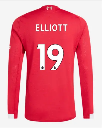 Liverpool Football Kits Shop - LFC adidas Mens 25/26 Authentic Home Long Sleeve Jersey – 19 – Harvey Elliott Official Liverpool Third Kits & Football Shirts