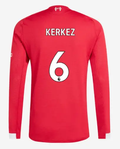 Liverpool Football Kits Shop - LFC adidas Mens 25/26 Authentic Home Long Sleeve Jersey – 6 – Milos Kerkez Official Liverpool Third Kits & Football Shirts