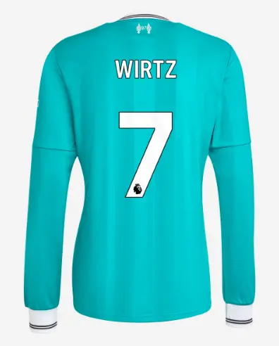 Liverpool Football Kits Shop - LFC adidas Mens 25/26 Authentic Third Long Sleeve Jersey – 7 – Florian Wirtz Official Liverpool Third Kits & Football Shirts