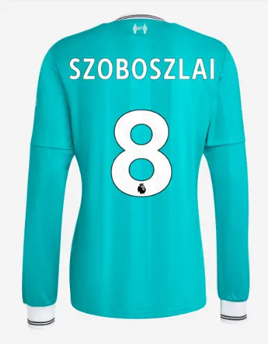 Liverpool Football Kits Shop - LFC adidas Mens 25/26 Authentic Third Long Sleeve Jersey – 8 – Dominik Szoboszlai Official Liverpool Third Kits & Football Shirts