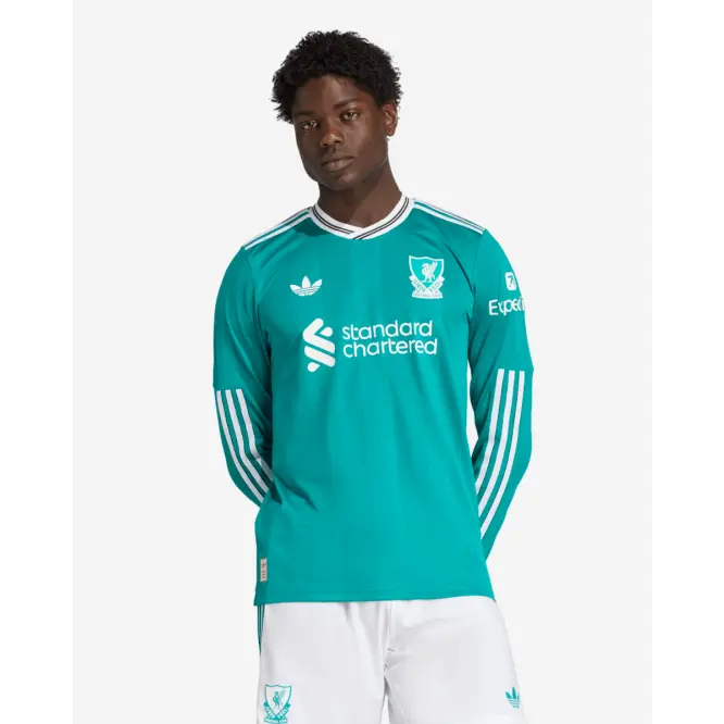 Liverpool Football Kits Shop - LFC adidas Mens 25/26 Authentic Third Long Sleeve Jersey With Custom Printing Official Liverpool Third Kits & Football Shirts