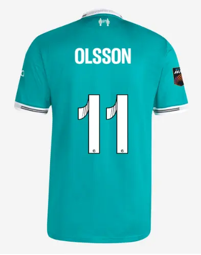 Liverpool Football Kits Shop - LFC adidas Mens 25/26 Authentic Third Short Sleeve Jersey – 11 – Beata Olsson – Womens Super League Official Liverpool Third Kits & Football Shirts