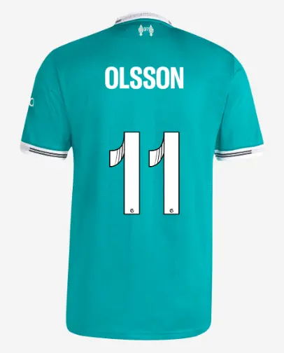 Liverpool Football Kits Shop - LFC adidas Mens 25/26 Authentic Third Short Sleeve Jersey – 11 – Beata Olsson Official Liverpool Third Kits & Football Shirts