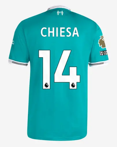 Liverpool Football Kits Shop - LFC adidas Mens 25/26 Authentic Third Short Sleeve Jersey – 14 – Federico Chiesa – Premier League Official Liverpool Third Kits & Football Shirts