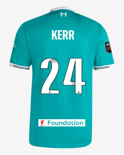 Liverpool Football Kits Shop - LFC adidas Mens 25/26 Authentic Third Short Sleeve Jersey – 24 – Sam Kerr – LFC Foundation Patch Official Liverpool Third Kits & Football Shirts