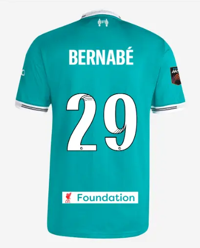 Liverpool Football Kits Shop - LFC adidas Mens 25/26 Authentic Third Short Sleeve Jersey – 29 – Alejandra Bernabe – LFC Foundation Patch Official Liverpool Third Kits & Football Shirts
