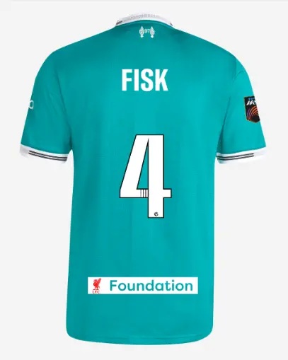 Liverpool Football Kits Shop - LFC adidas Mens 25/26 Authentic Third Short Sleeve Jersey – 4 – Grace Fisk – LFC Foundation Patch Official Liverpool Third Kits & Football Shirts