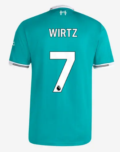 Liverpool Football Kits Shop - LFC adidas Mens 25/26 Authentic Third Short Sleeve Jersey – 7 – Florian Wirtz Official Liverpool Third Kits & Football Shirts