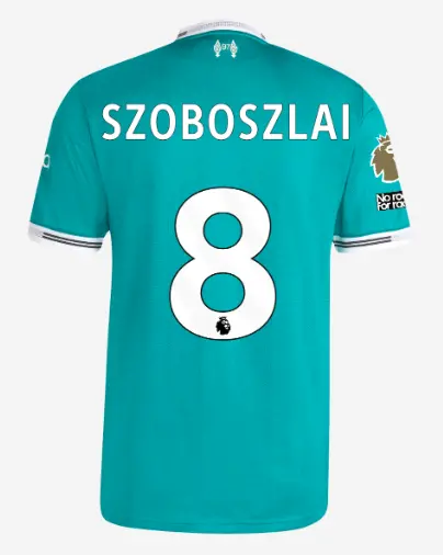 Liverpool Football Kits Shop - LFC adidas Mens 25/26 Authentic Third Short Sleeve Jersey – 8 – Dominik Szoboszlai – Premier League Official Liverpool Third Kits & Football Shirts