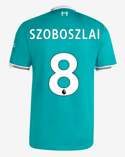 Liverpool Football Kits Shop - LFC adidas Mens 25/26 Authentic Third Short Sleeve Jersey – 8 – Dominik Szoboszlai Official Liverpool Third Kits & Football Shirts